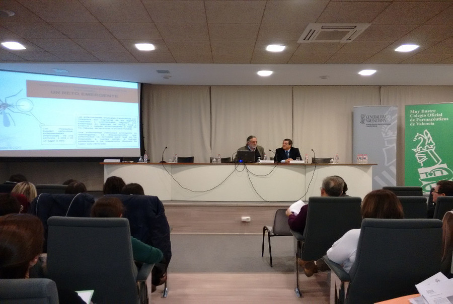 Jose Vicente Martí, coordinador de Sanidad Ambiental de la Dirección General de Salud Pública y Ricardo Jiménez, Catedrático de Entomología y Control de Plagas de la Universitat de València. 